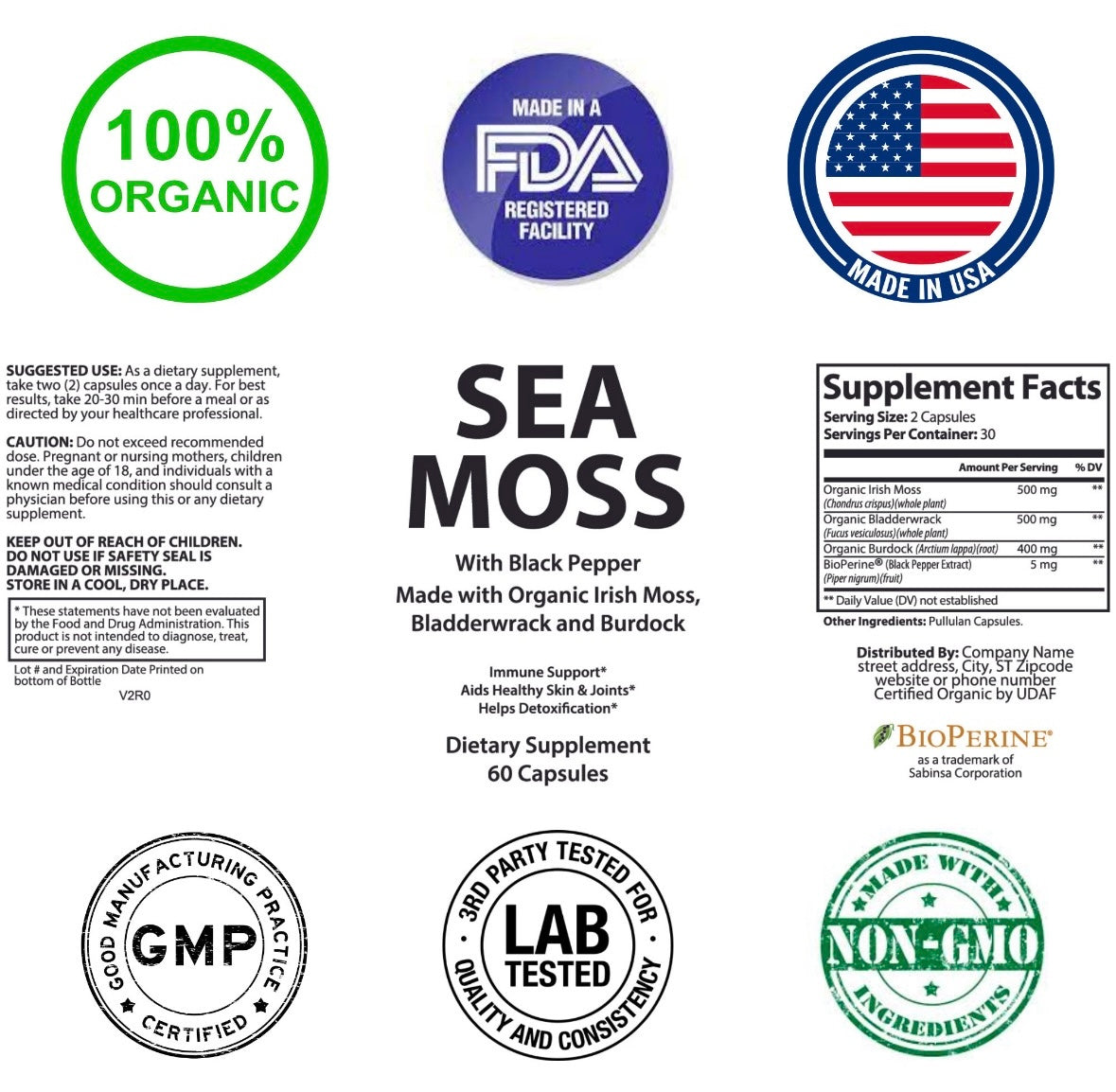 Seamoss Capsules (2 Month)