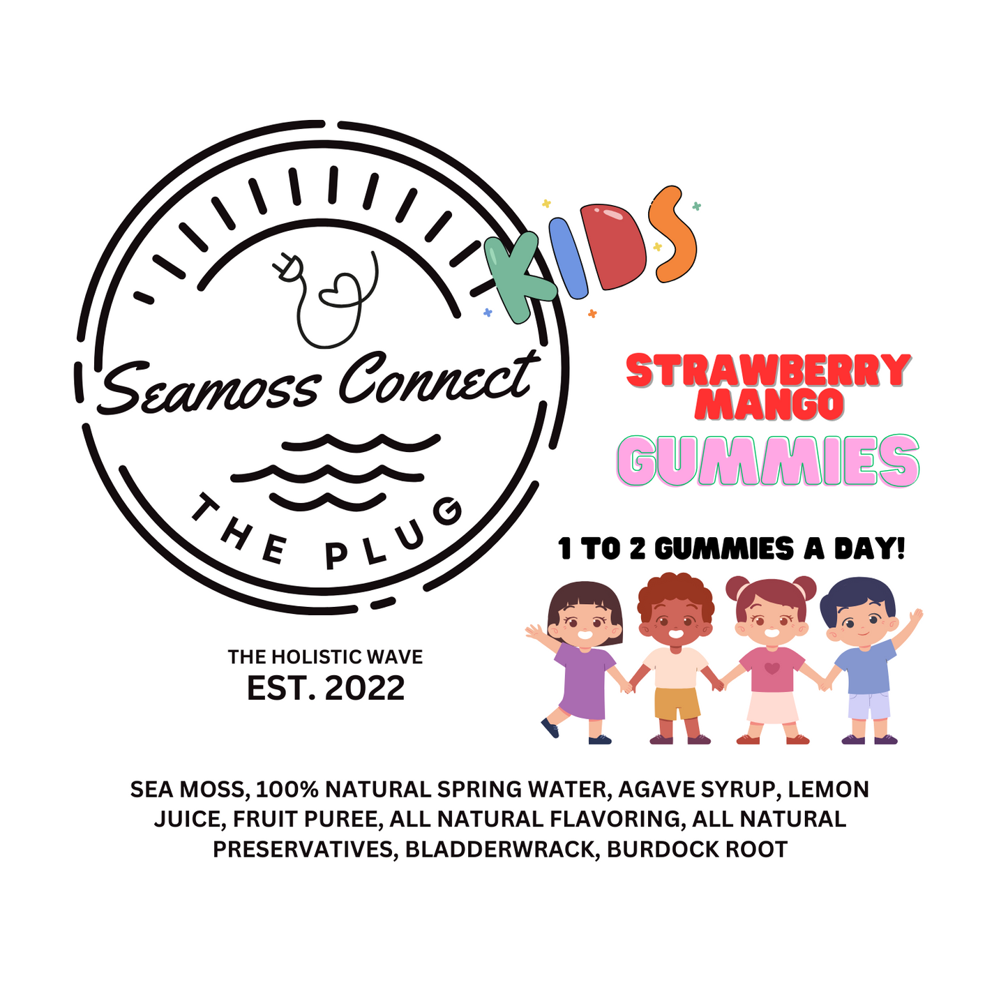 Kids Seamoss Gummies (With bladderwrack & burdock root)